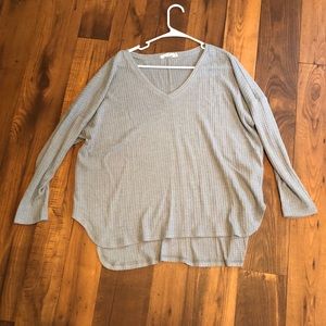 Grey Waffle Knit Tunic